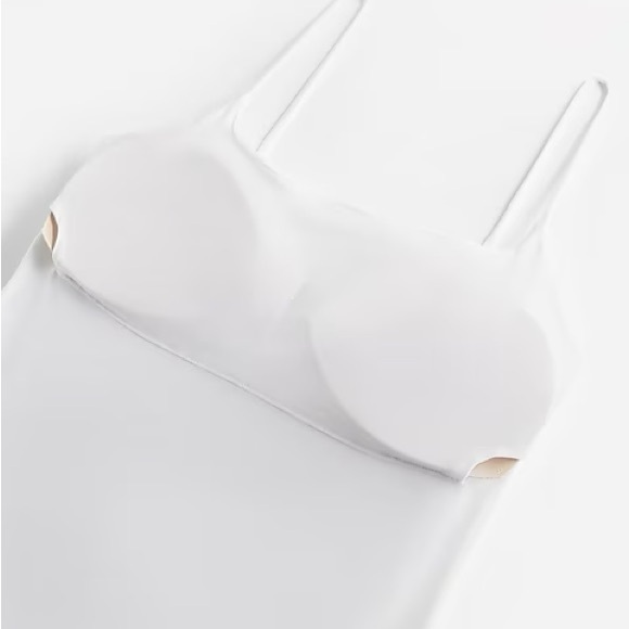 Express Body Contour Mesh Ruched Side Slit Midi Dress With Bra Cups XS - Picture 3 of 5